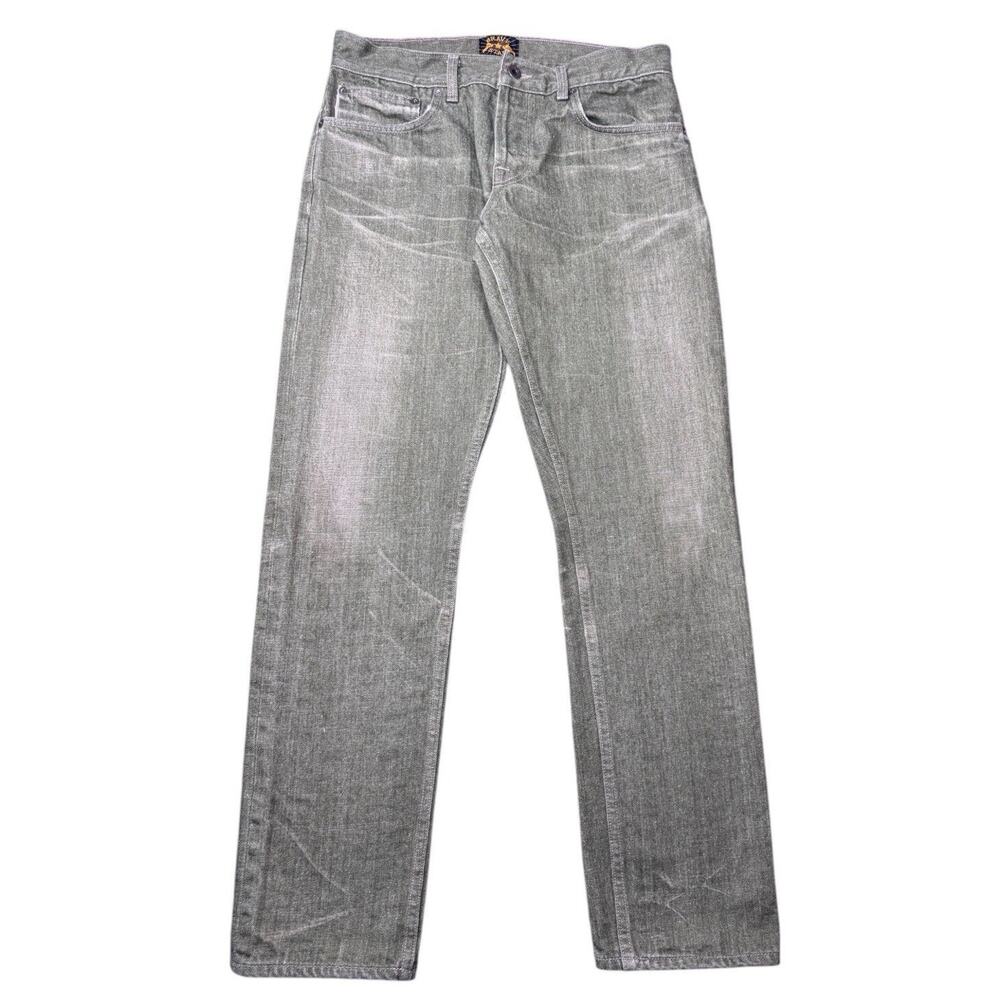 BRAVE STAR Slim Straight Leg Selvage Selvedge Raw Denim Jeans Cotton USA 32x31